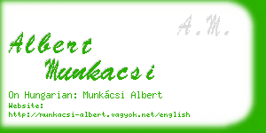 albert munkacsi business card