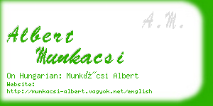 albert munkacsi business card